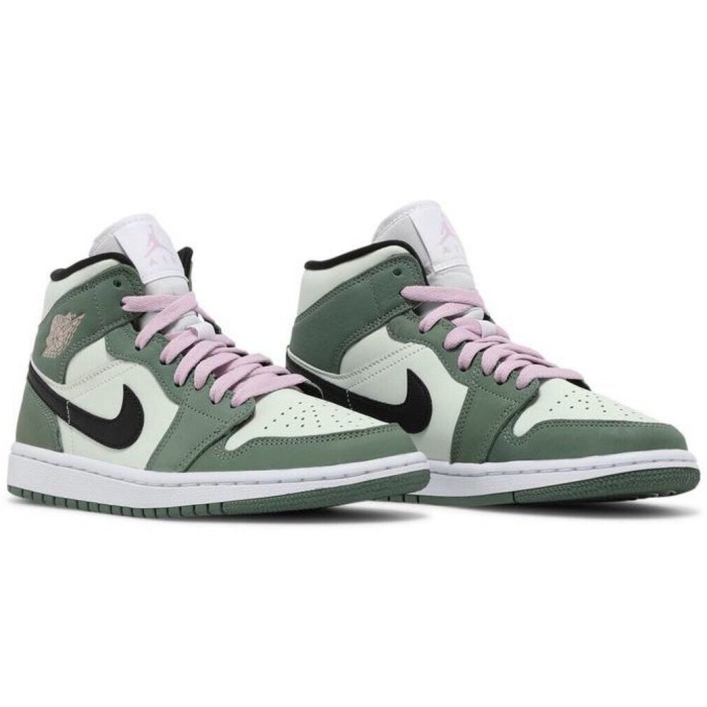 Nike Air Jordan 1 Mid SeDutch Green/Black/Barely Green Men's7.5/Womens 8
